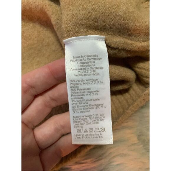 J. Crew Mockneck Sweater-Dress in Extra-Soft Yarn Heather Camel Size Medium - Picture 6 of 10